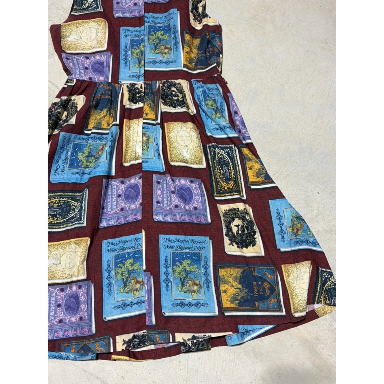 ModCloth Burgundy book Peter Pan Collar Dress library librarian teacher medium