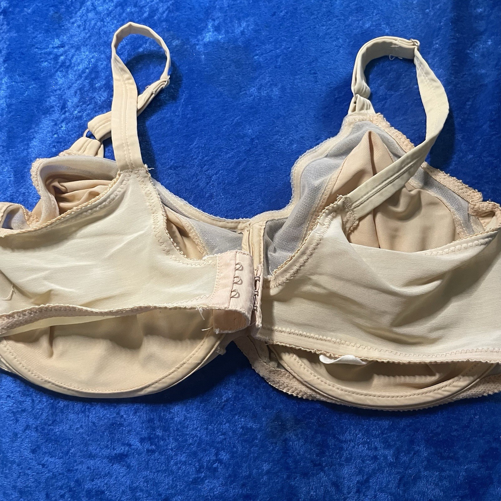 Vintage Bali Harlow Bra Tag Faded 38dd Beige Underwire Pinup Lingerie Fair Cond