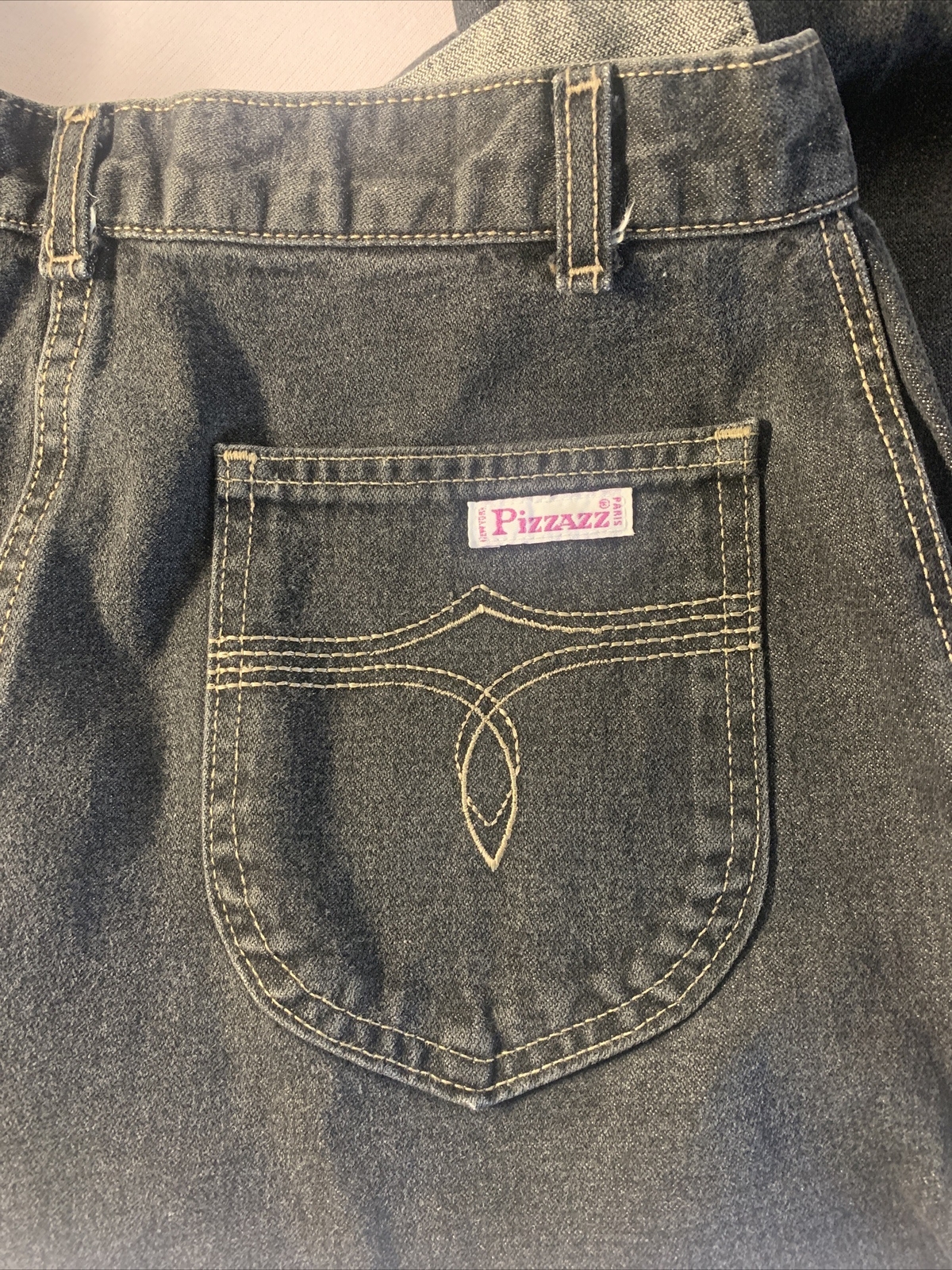 Pizzazz New York Paris Jeans Women Waist 28” X 29” Long Black