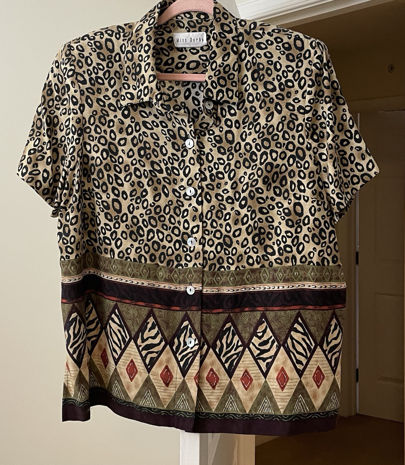 Miss Dorby Camp Shirt Vintage 90&rsquo;s y2k Whimsical Gypsy Bohemian Women&rsquo;s XL