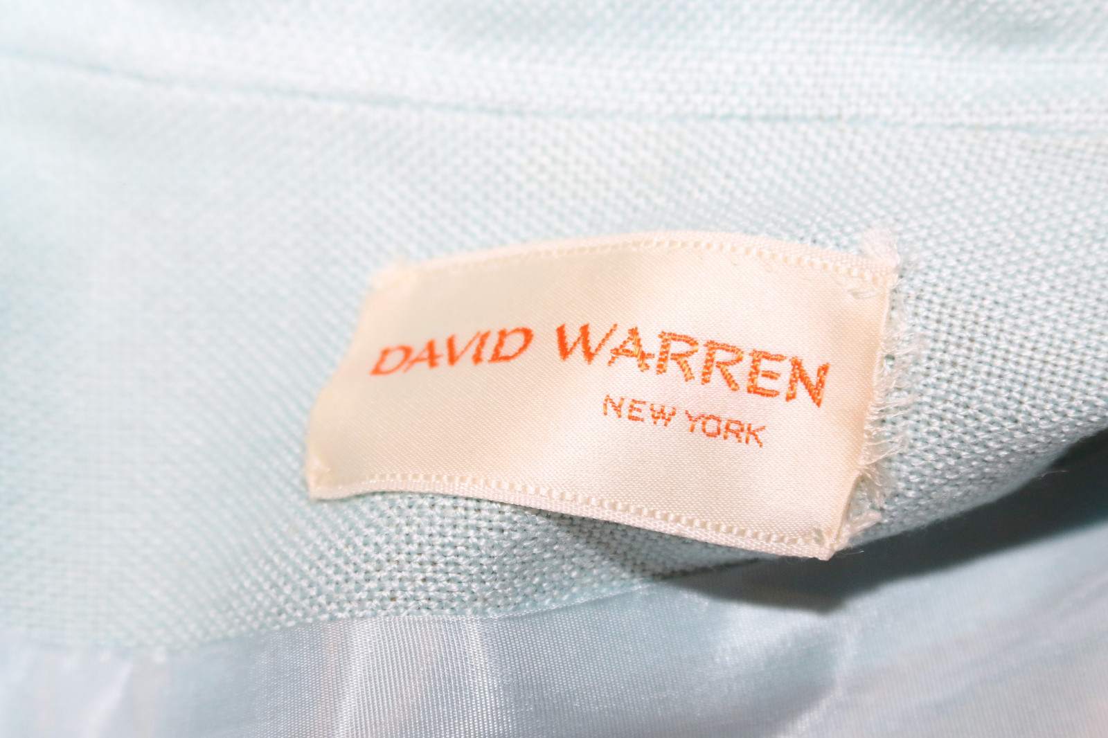 VINTAGE POWDER BLUE BUTTON DOWN SHORT SLEEVE DAVID WARREN DRESS – PRE-OWNED