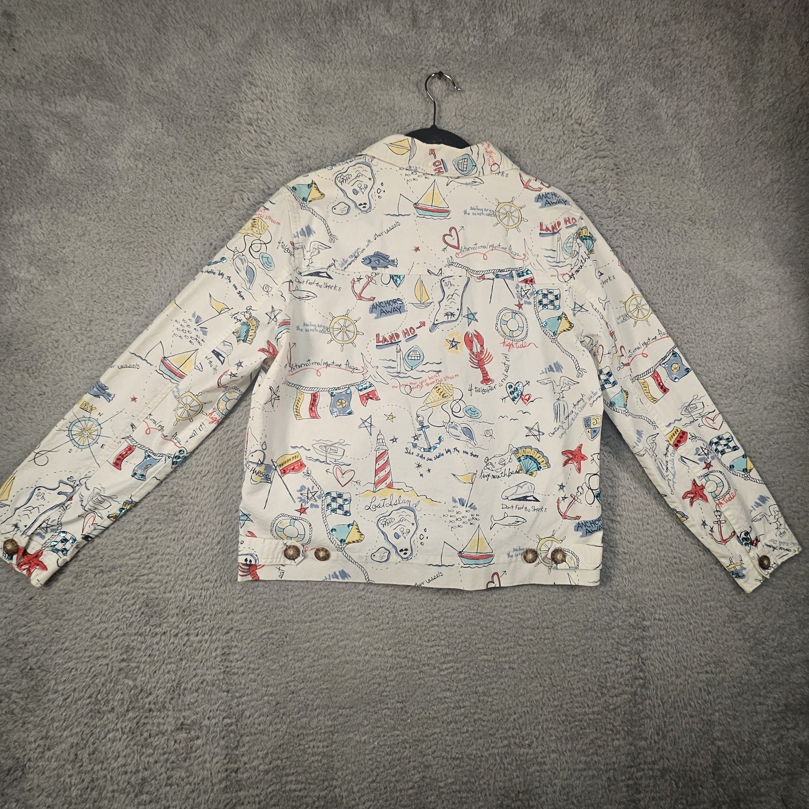 Vtg Graff Nautical Jacket Womens M Coastal Grandma Ecclectic Preppy Cruise Vacay
