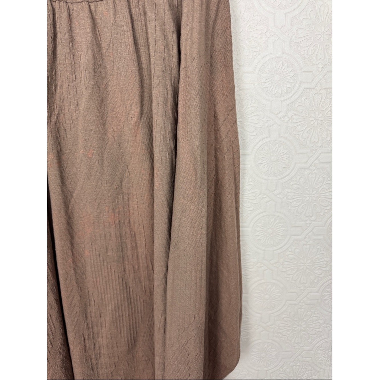 Vintage 80s Lagenlook 2 Piece Set Brown Textured Skirt Avant Garde Minimalist