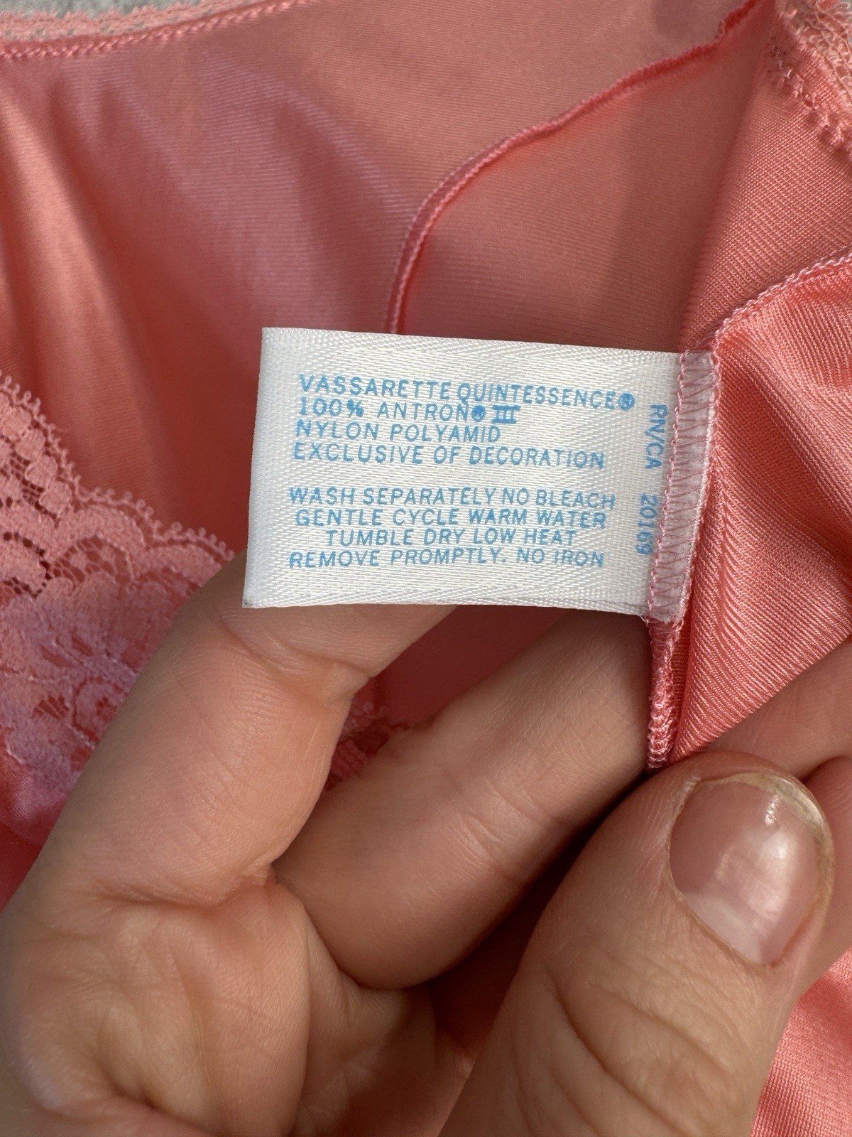 VTG Vassarette 32 Underneath-It-All Pink Satin Lace Bodysuit 100% Nylon Rare EUC