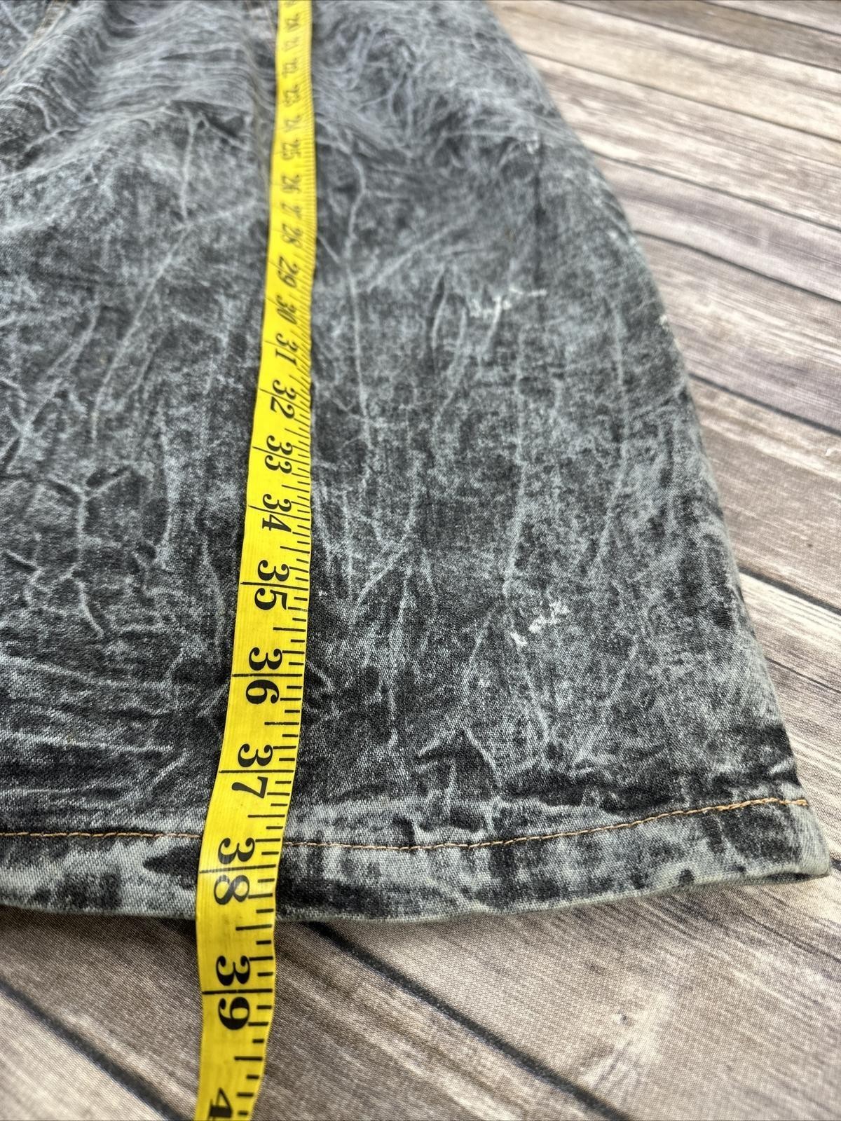 Vintage United States Chemin De Fer Denim Dress Size 9/10 Gray 3/4 Sleeve RARE