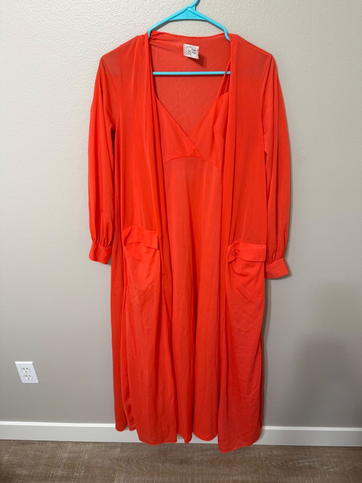 Vintage Ginger Rogers for JCPenny orange gown by with floor length jacket