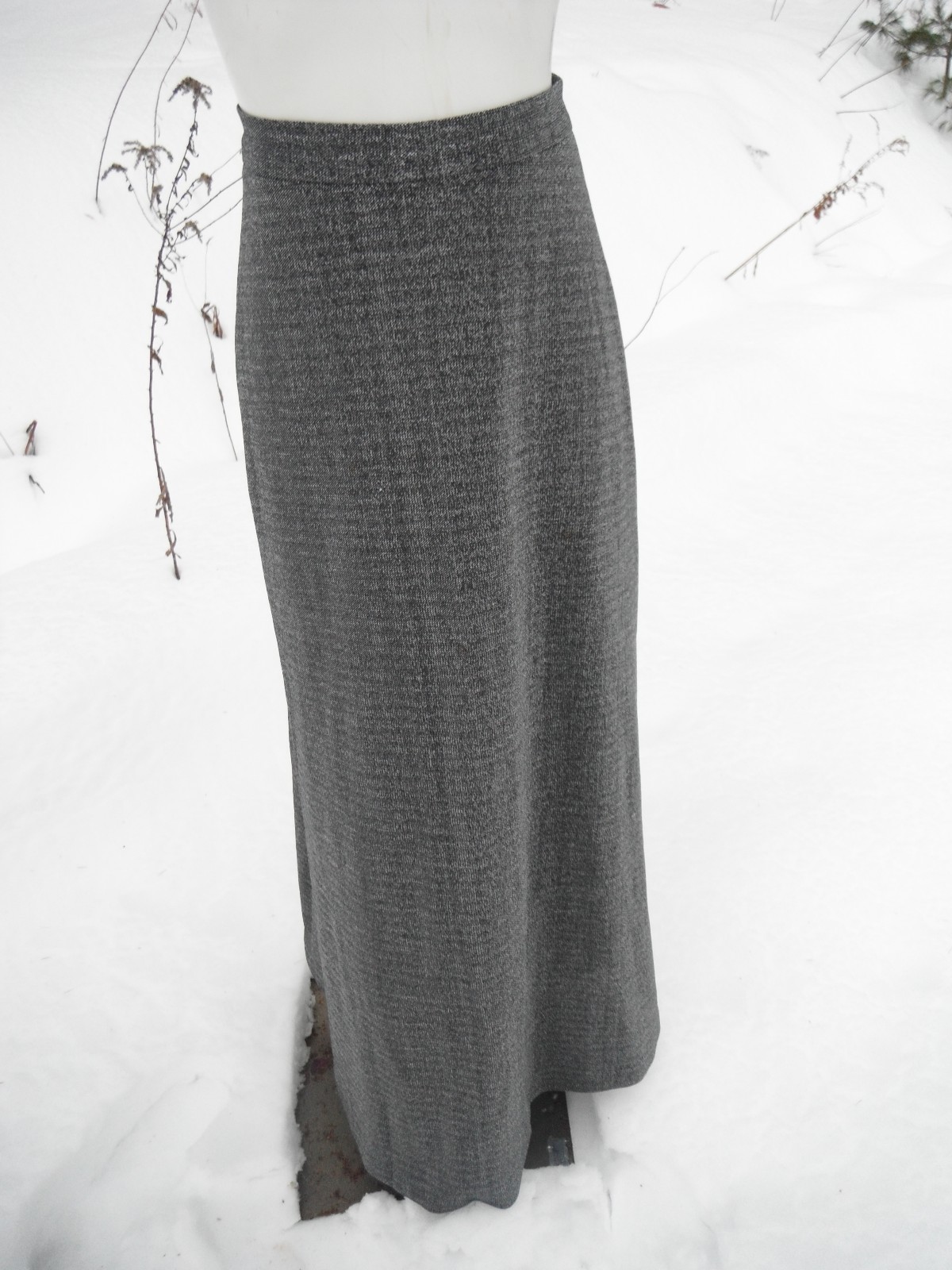 TRUE VTG. &rsquo;70&rsquo;s BINDI of MELBOURNE boho DISCO metalic silver LUREX maxi skirt XS
