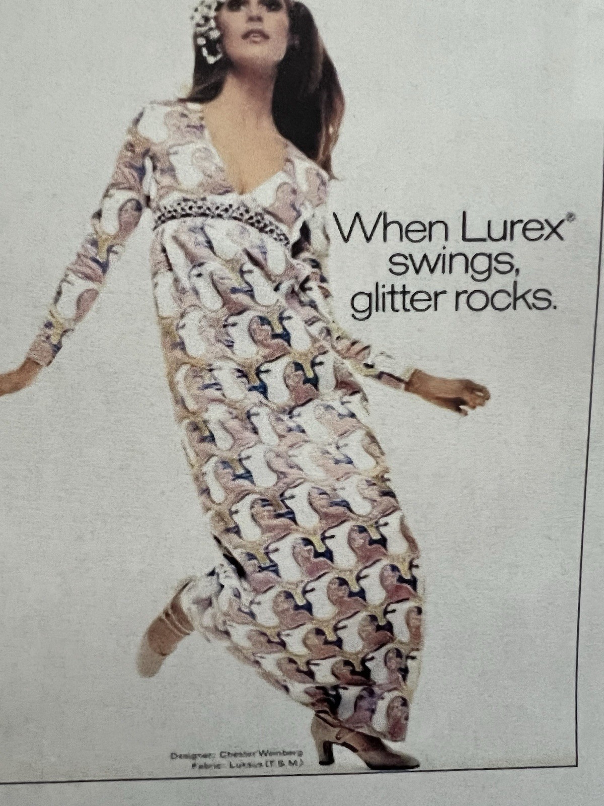 Vintage 1960&rsquo;s Chester Weinberg Lurex Gown as Seen In Vogue 1969