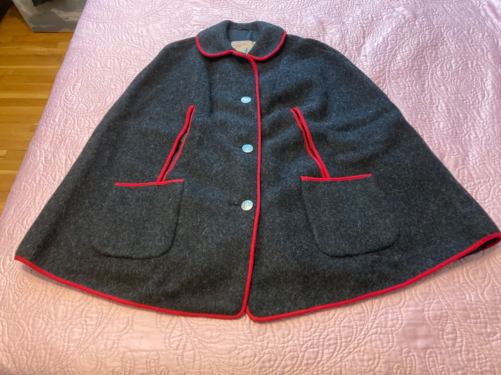 Rare Vintage Teller Coat Austria Cape 4 1960s Winter Olympics Austrian Ski Team