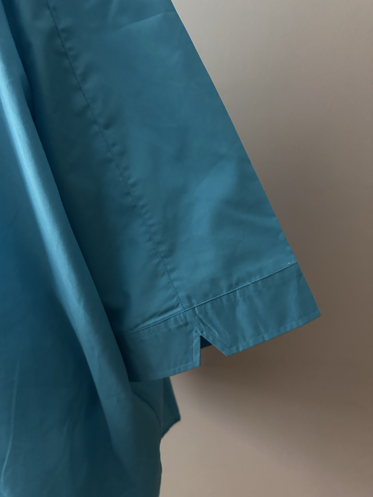 90s Vintage Plus Size Teal Blue Button Up Collar Shirt Cotton