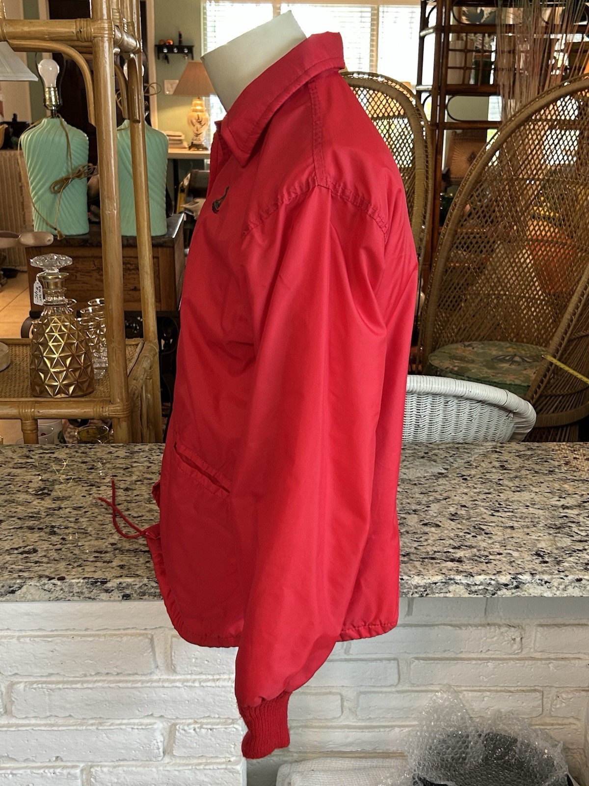 Vintage 80s Pinehurst Golf Course Resort NC West Wind Windbreaker Ladies M Red