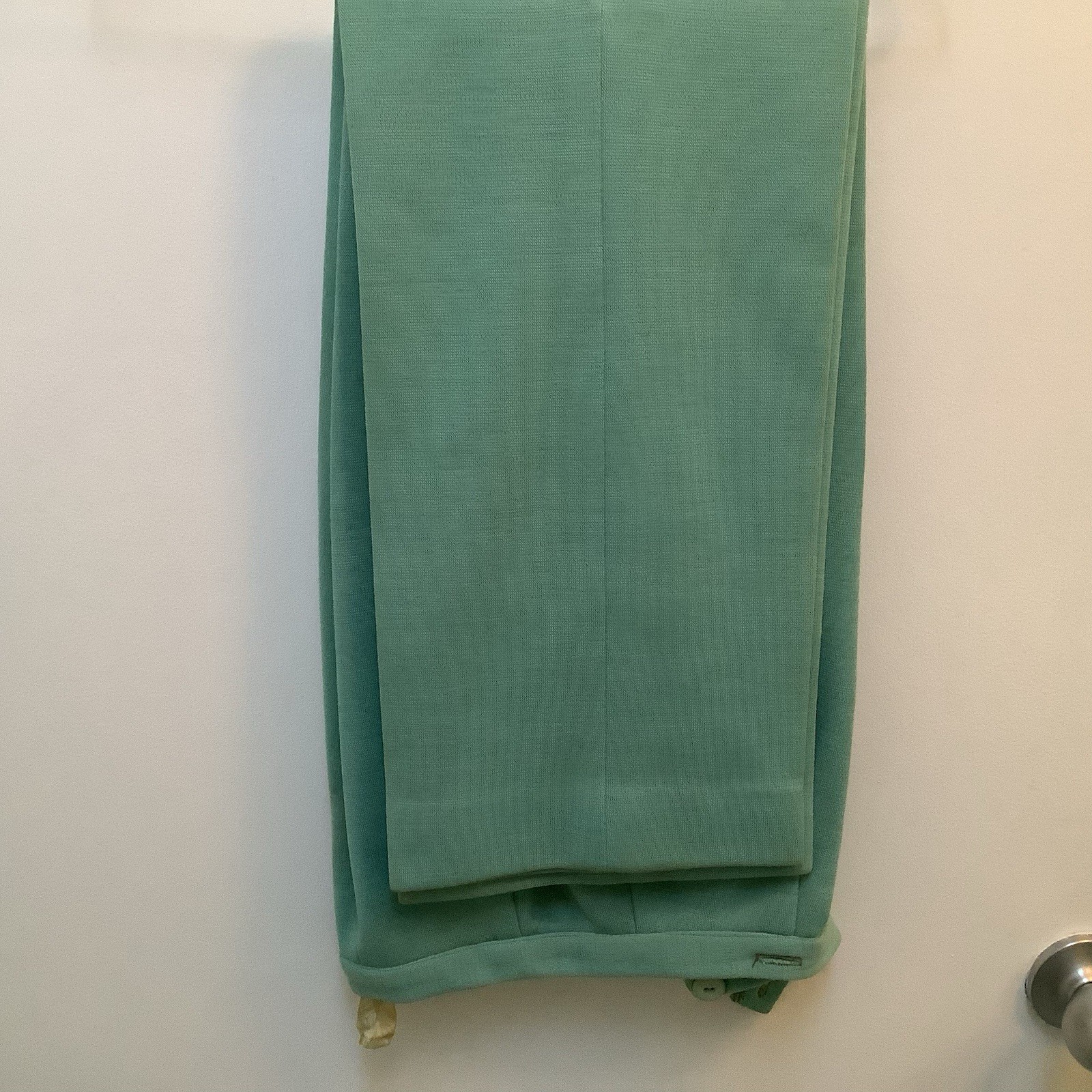 Vtg 60s 70 Mod 3 Piece Knit Pants belted Tunic top pants Coat Belt hipster Aqua
