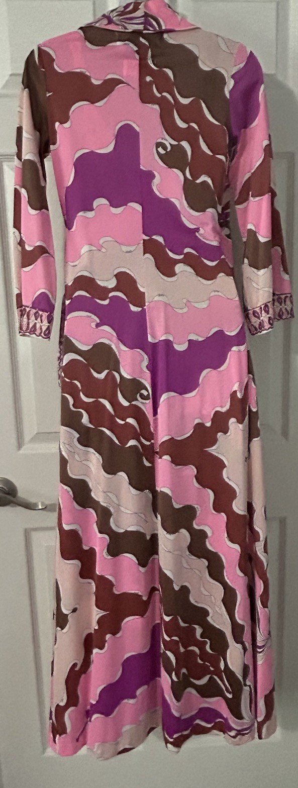 Vintage Emilio Pucci Gown S 10-12 and Robe 8 Two Pieces 1960s (S111)