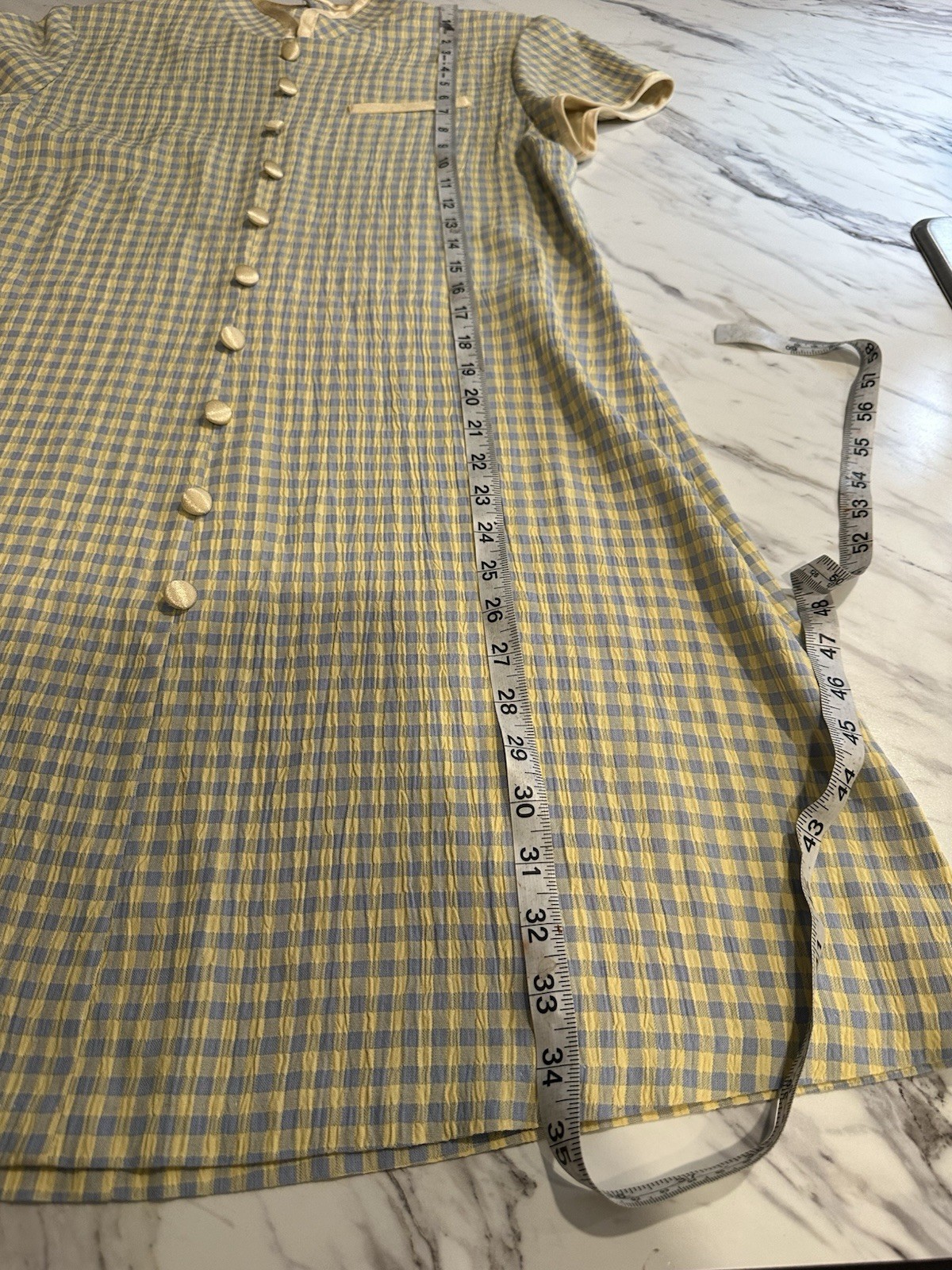 Vintage Blue Yellow Button Down Jessica Howard Dress Allie Notebook Style Sz 10