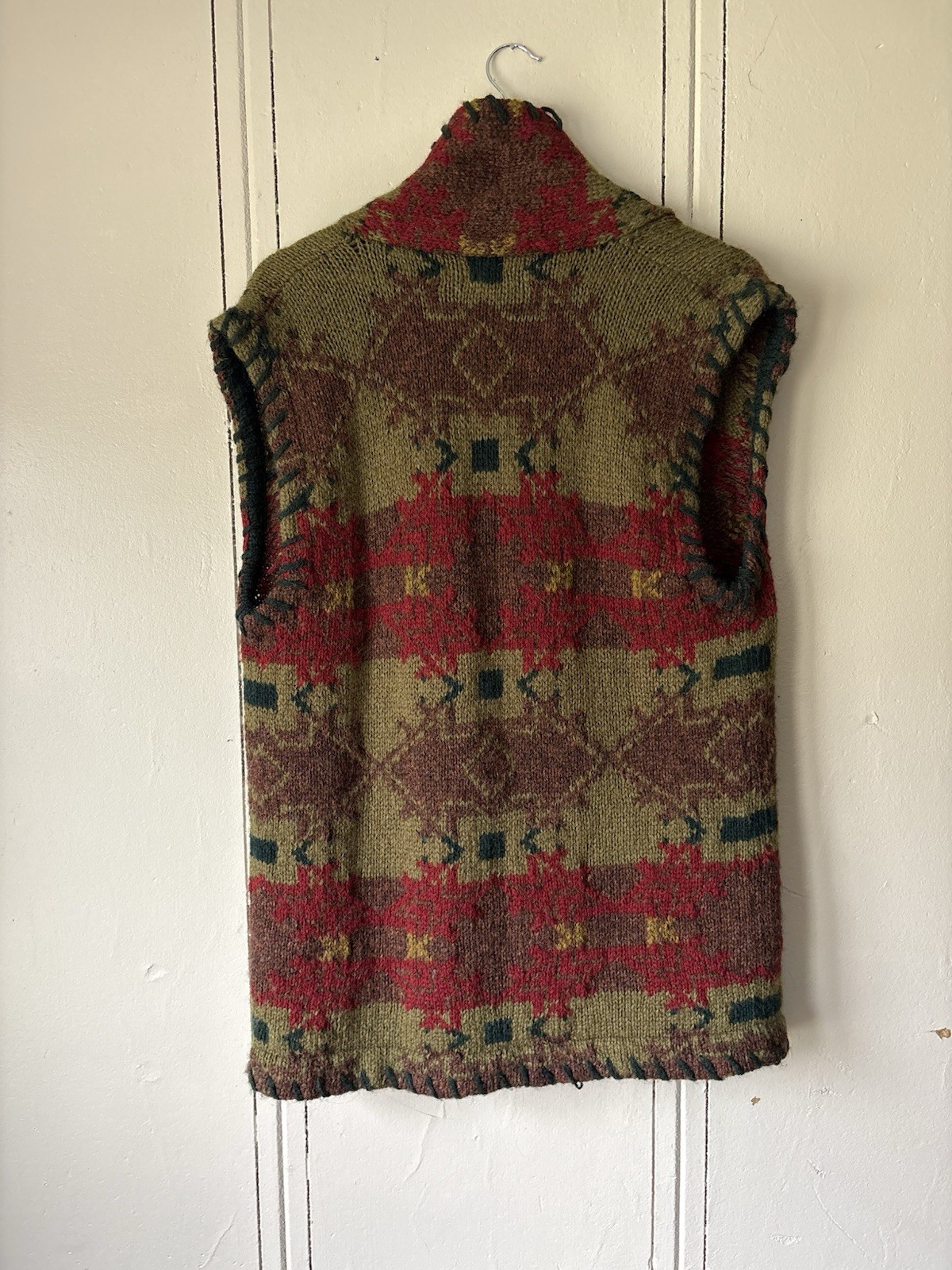 Vintage Harold’s 100% Wool Hand Framed Vest Made In Hong Kong