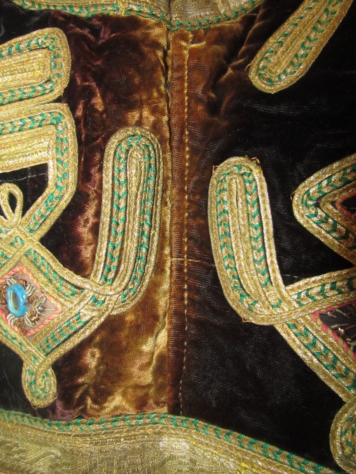 Vintage Turkish Vest Hendrix Morrison Style Made In Pakistan Velvet Gold Lloyds