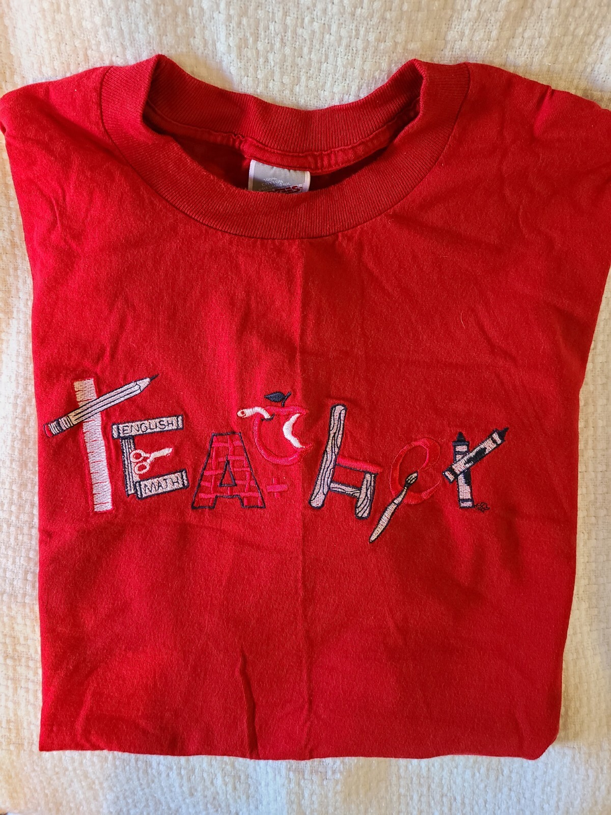 Teacher School Quirky Fun Back To School Tshirt Size XL Vtg Cotton