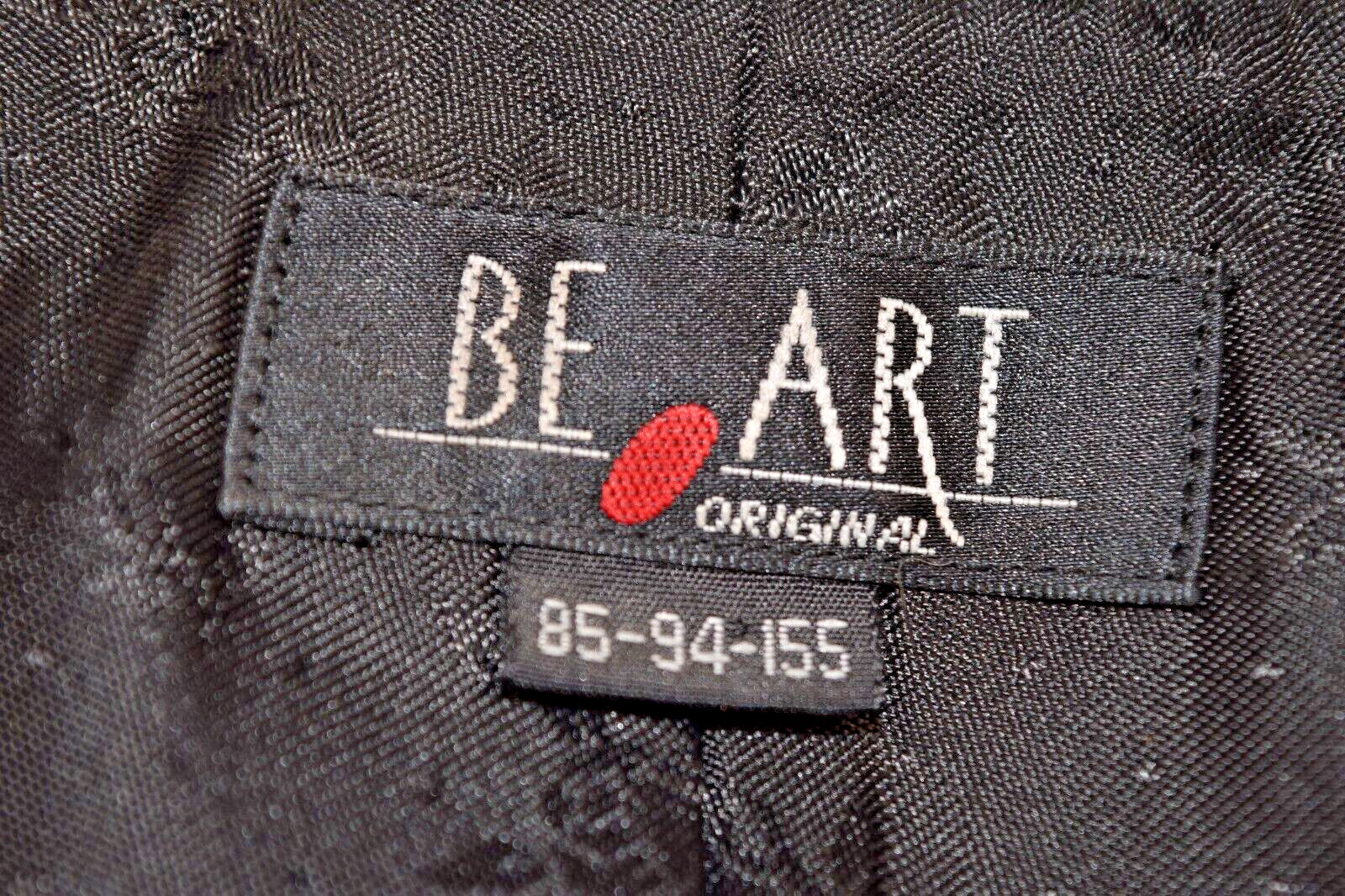 Vintage Velvet Jacket Be Art Size S/M 80s Shiny Black Ribbon Trim Jewel Buttons