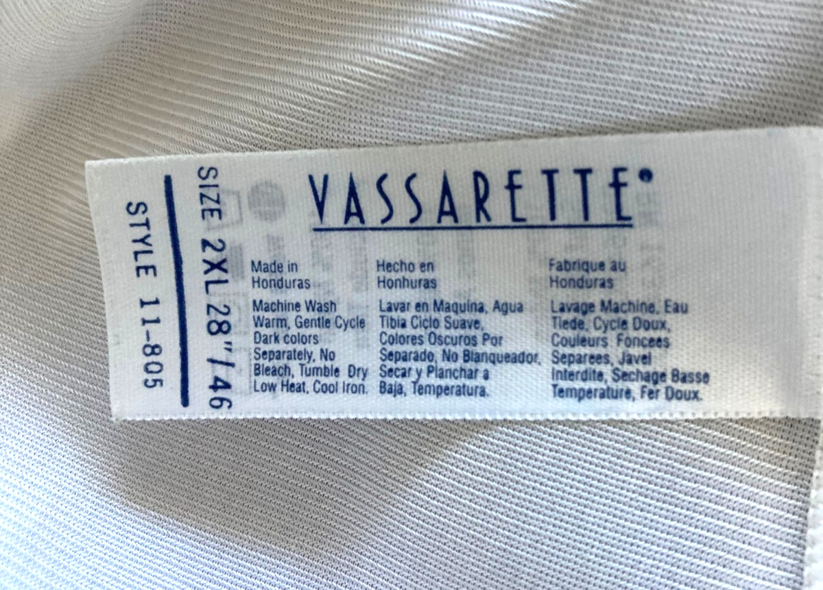 Preowned Vassarette Women&rsquo;s Full Figure White Nylon Half Slip Style 11805 2XL 28