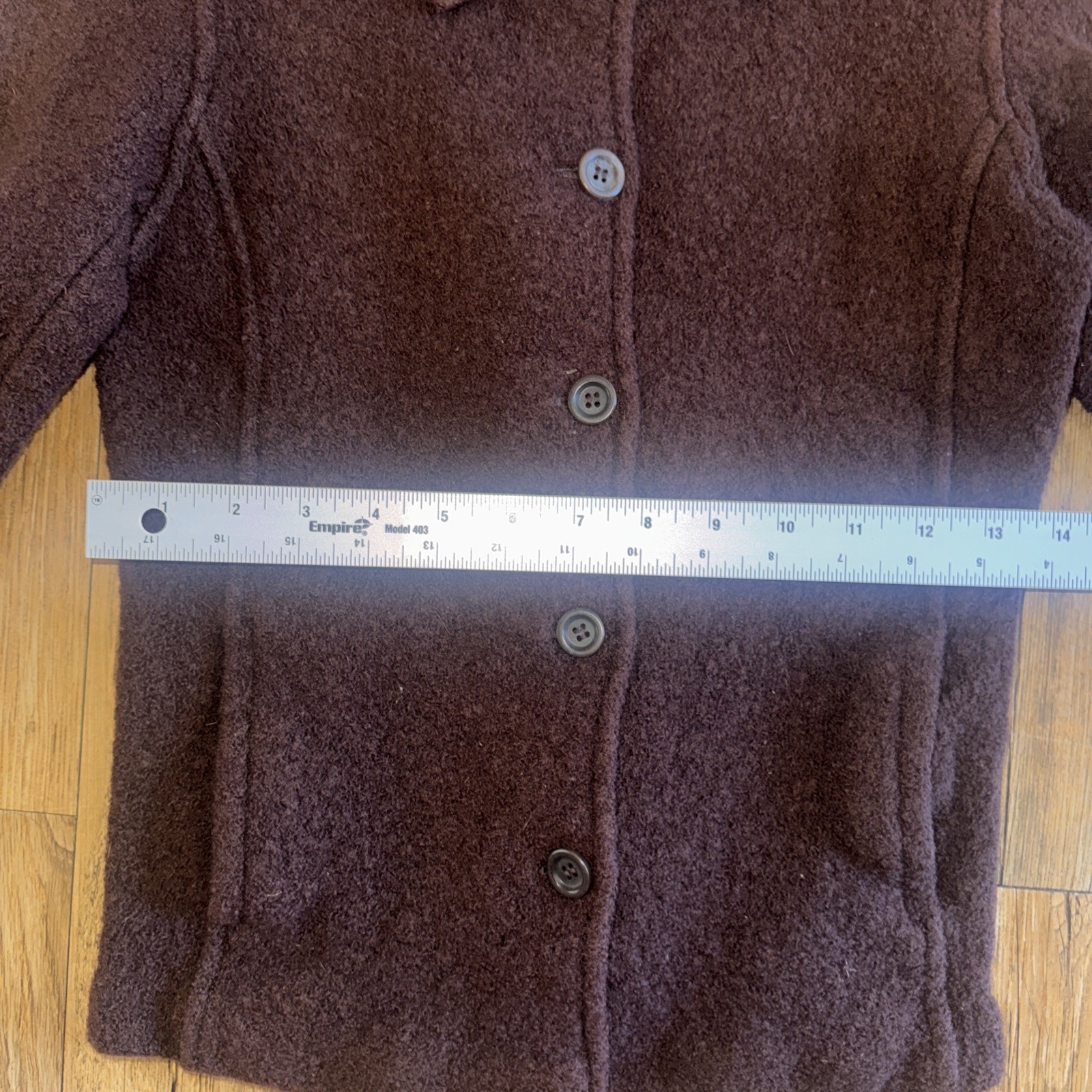 J Crew Vintage 100% Wool peacoat Jacket Size 6 Women&rsquo;s Brown Pockets Y2K #78