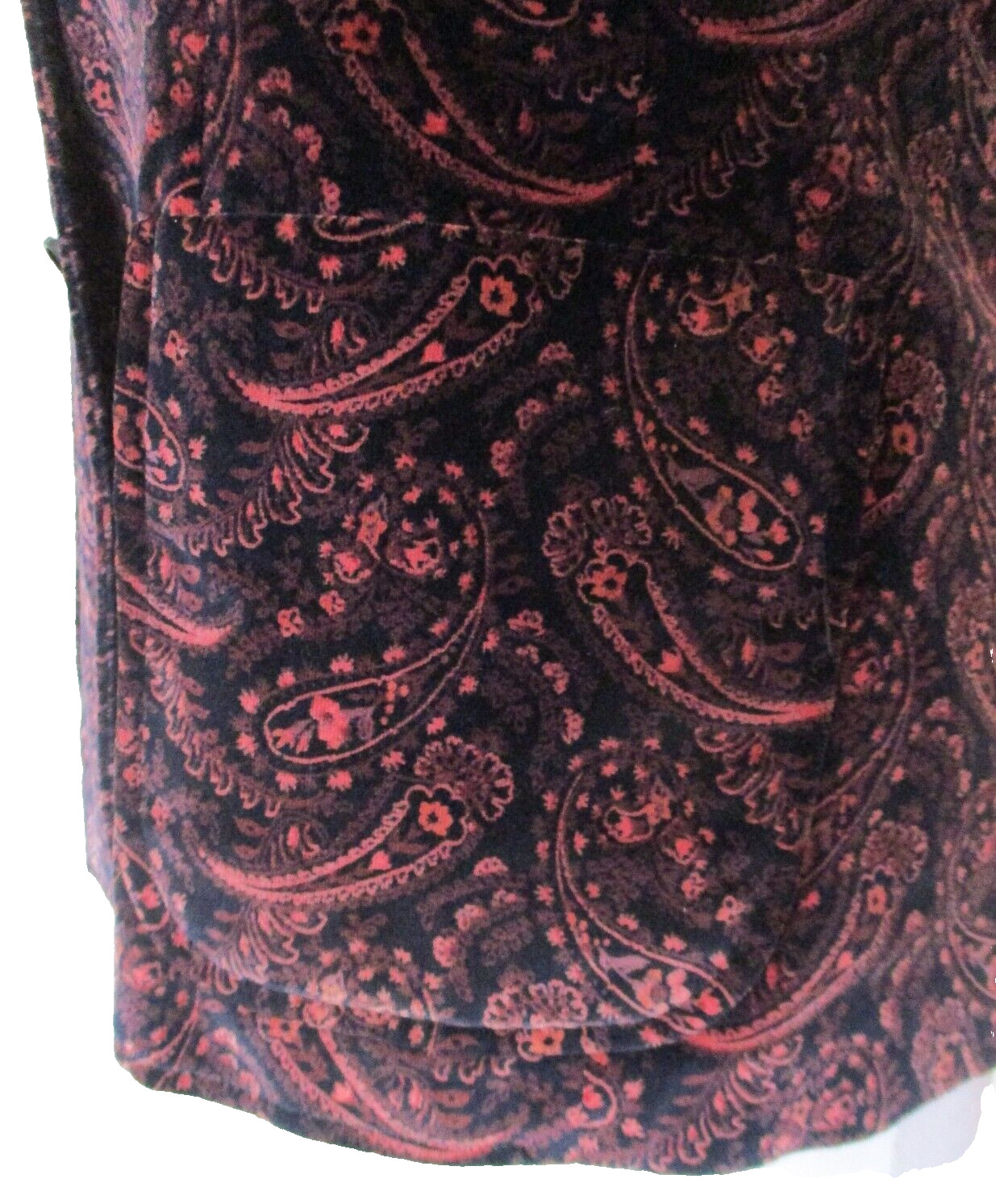 Vintage Suburban Separates Blazer Medium Women Velvet Paisley Print