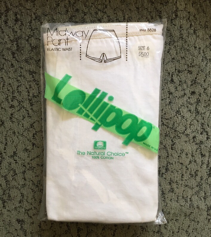 White Vintage LOLLIPOP Midway Pant sz 9 NIP