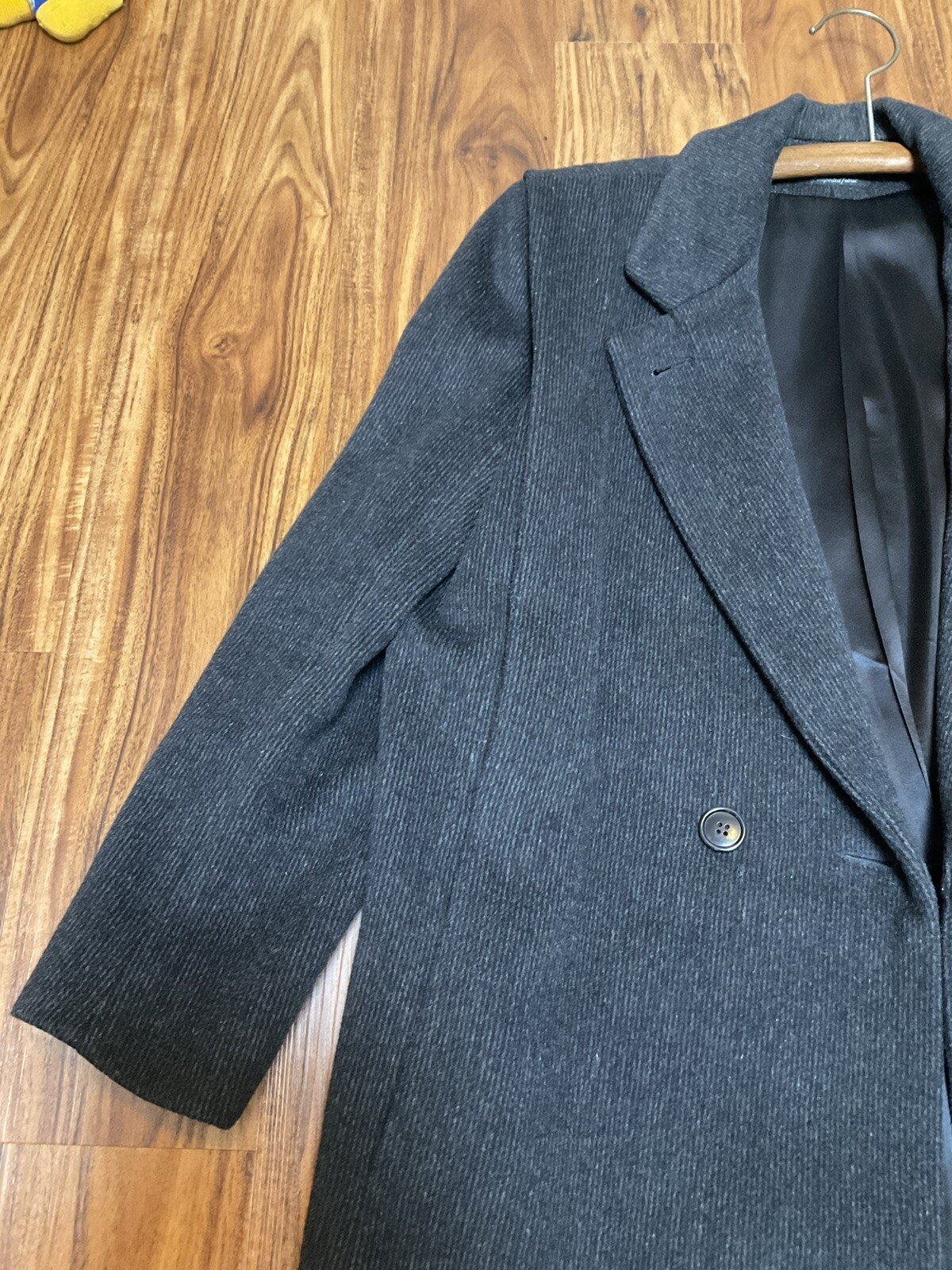 Vintage 80&rsquo;s over coat winter jacket cashmere wool blend Women&rsquo;s Black USA Union