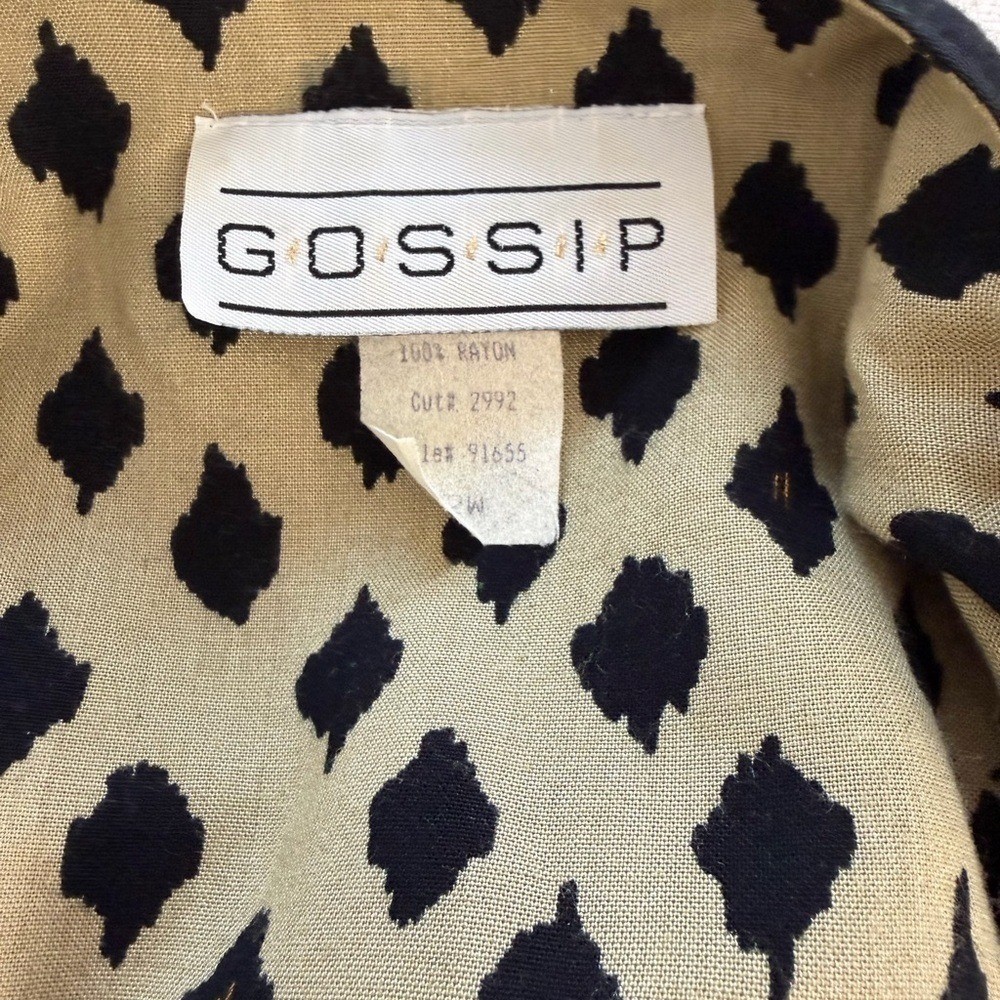 Patch Work Artsy Chic Box&rsquo;s Shape Vintage GOSSIP 22W Button-Up Blouse
