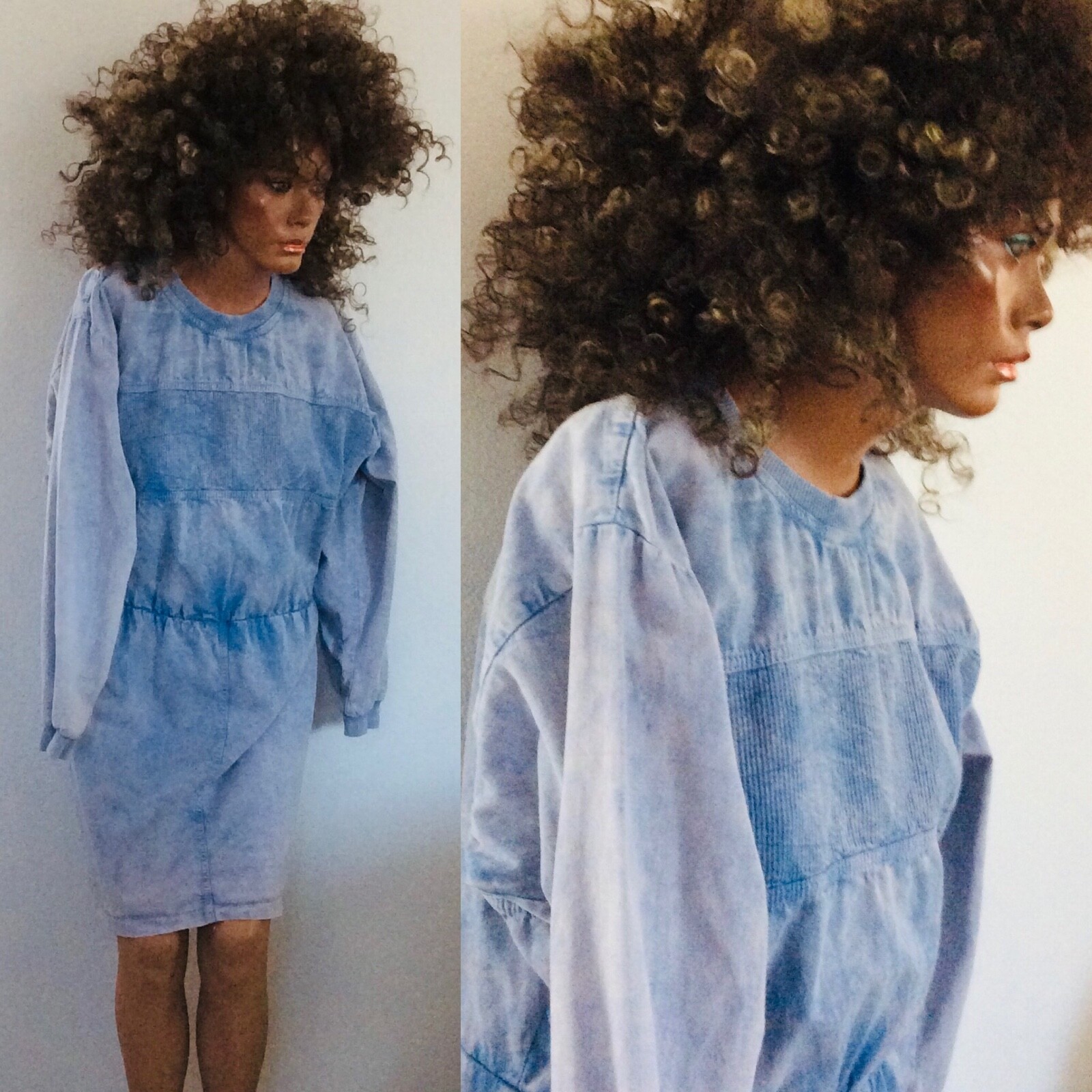 Vintage 80’s CHEROKEE Denim Chambray SLOUCHY DRESS Size 12