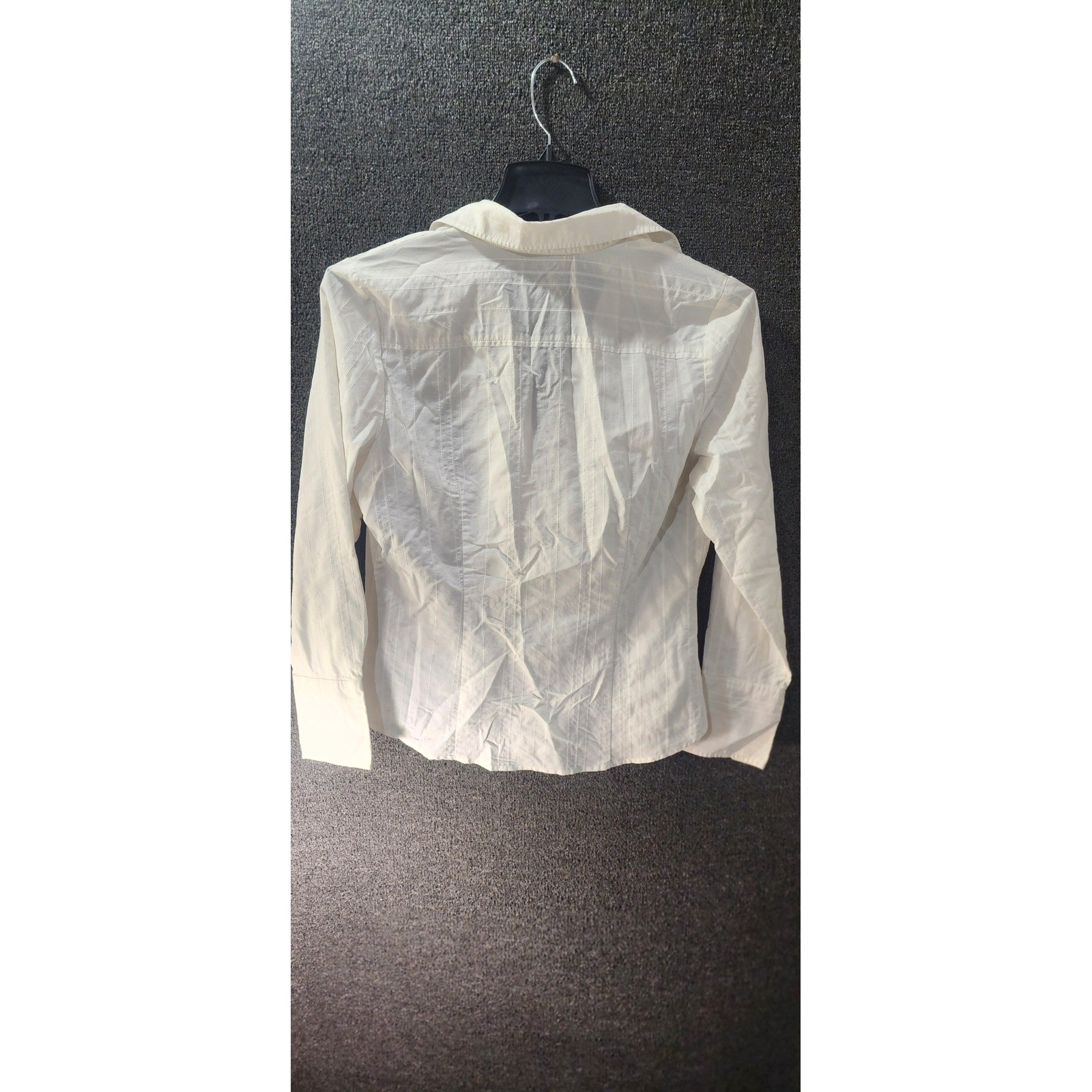 Vintage a.n.a White Button Down Blouse Shirt Womens Fitted Y2K Office Siren Core