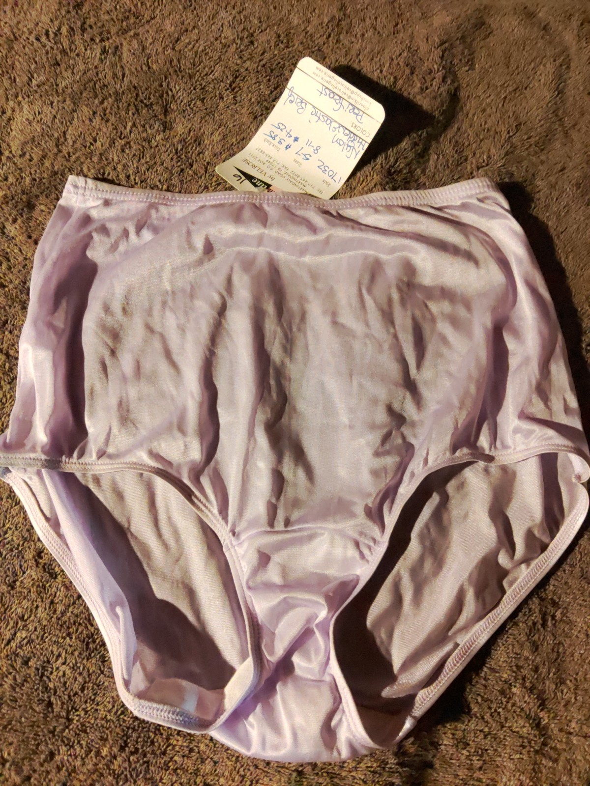 Vtg Peri Frost Shiny 100% Nylon Brief Panties Size 7 Silky Soft