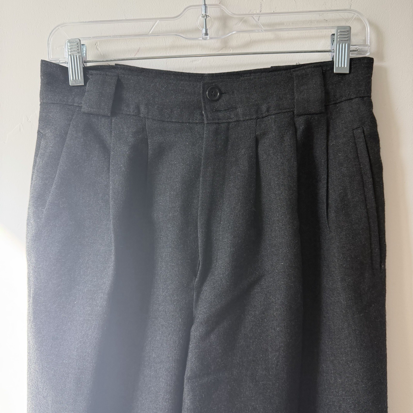 Vintage Giorgio Sant’Angelo “Gold” Black Wool Trousers Women’s 8 Fully Lined