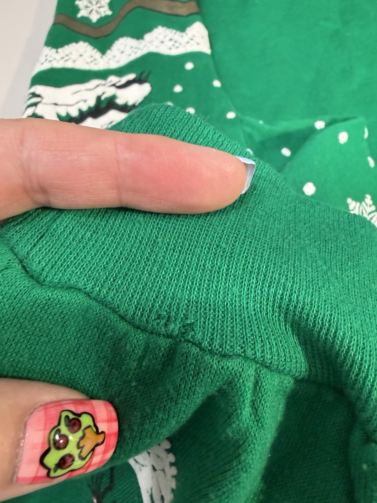 VTG 90s Nutcracker Christmas Sweatshirt Puffy Design Santa Trees Green L