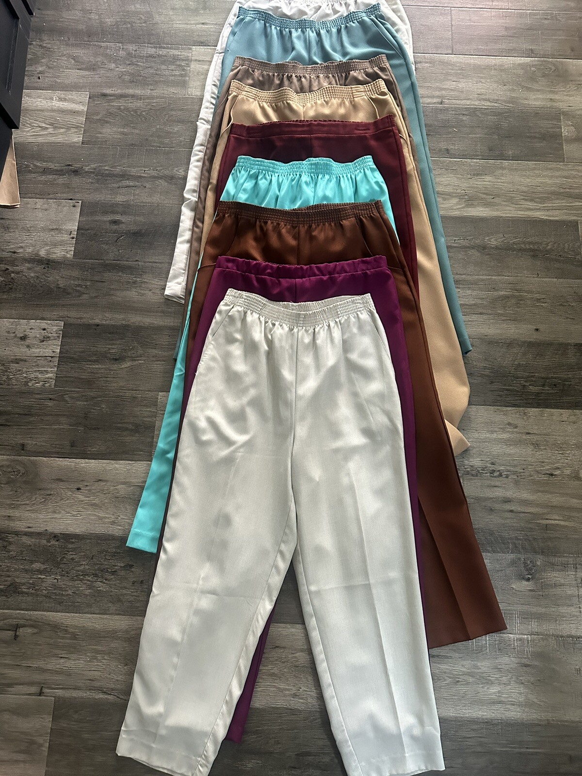 Vintage 80’s Poly blend Pant Lot Of 11 Size M Petite Donnkenny, Alfred Dunner