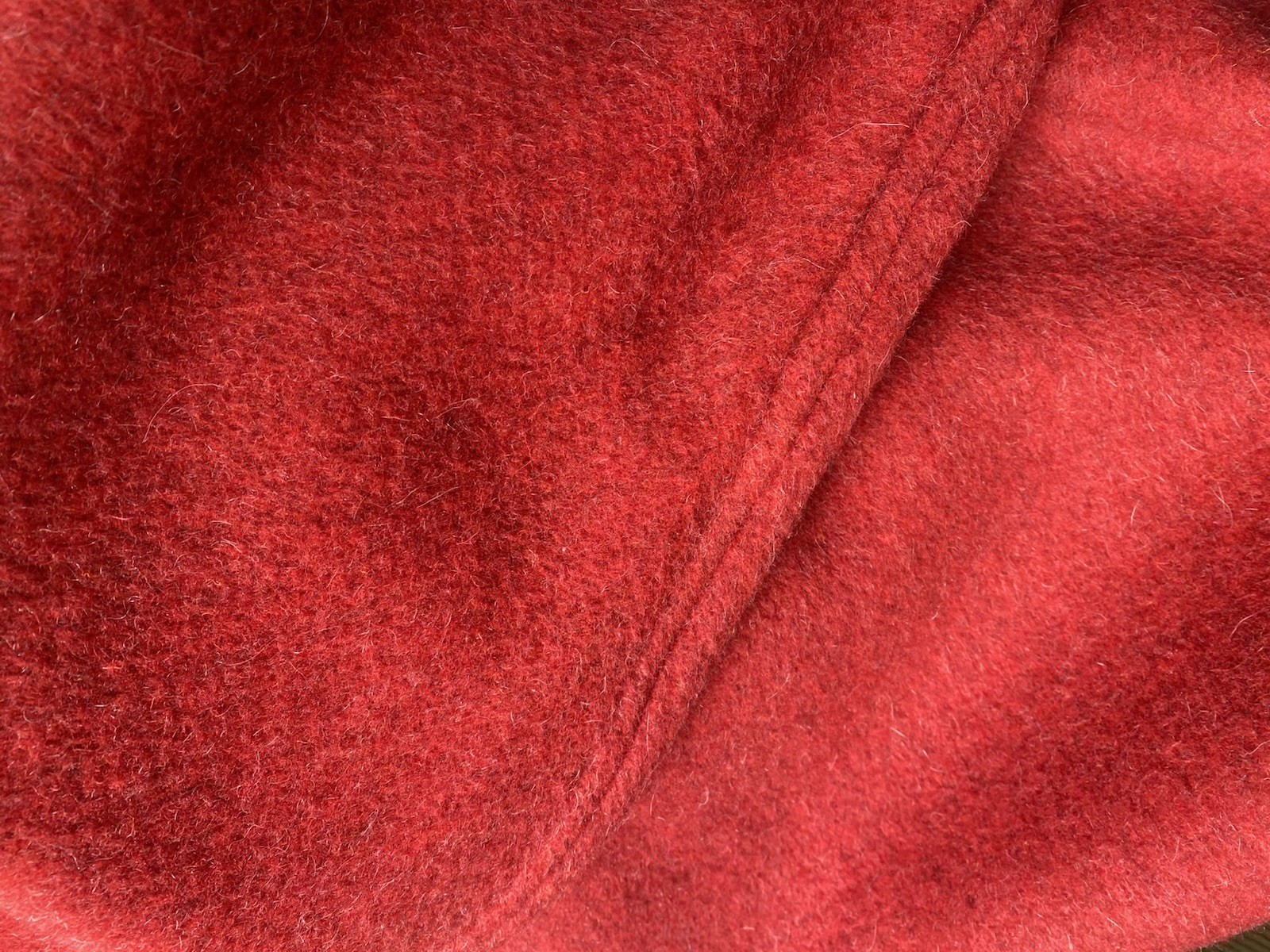Vintage Wool Cape Red Black Reversible Solid Tartan Plaid Cloak Austrian Buttons