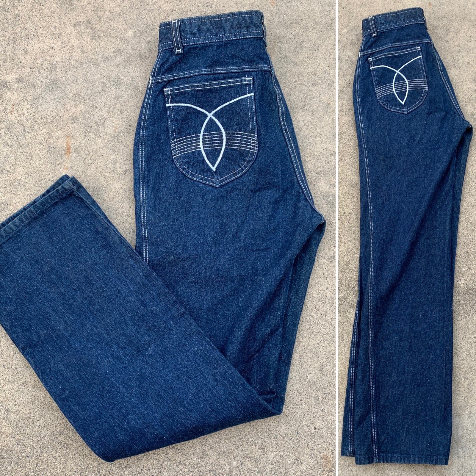 Vintage Pizzazz New York Paris Jeans High Waist 12 28 in Waist 70s 80s