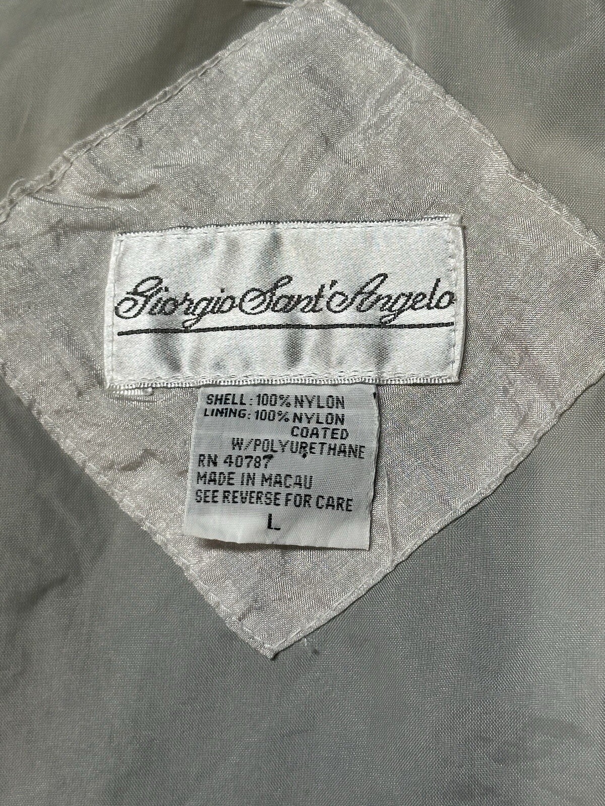 Vtg Y2K Giorgio Sant&rsquo; Angelo Large Full Zip Windbreaker Windsuit Jacket Pants