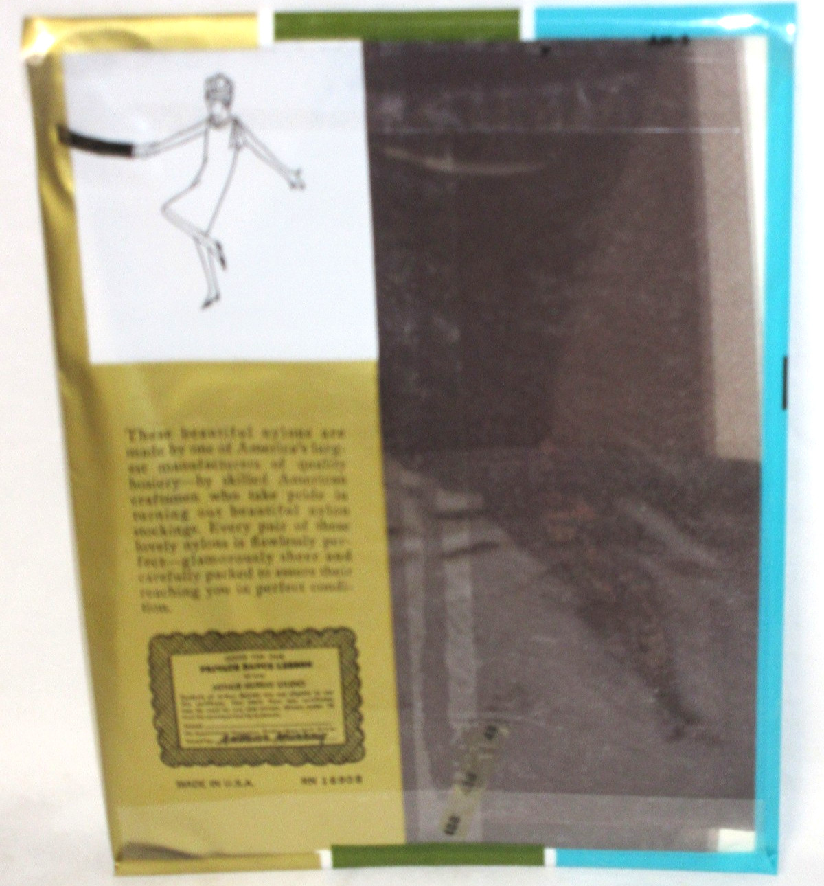 Vintage Arthur Murray Off Black Seamless Nylon Stockings 60s Off black 11
