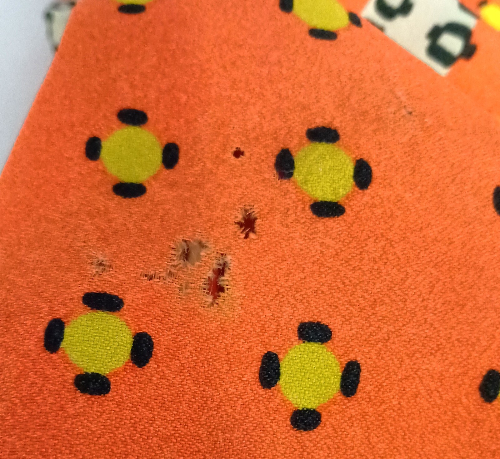 Vtg 60&rsquo;s- 70s Kiva Ltd Orange Multi Dot Print Halter Maxi Dress Vintage Size 14
