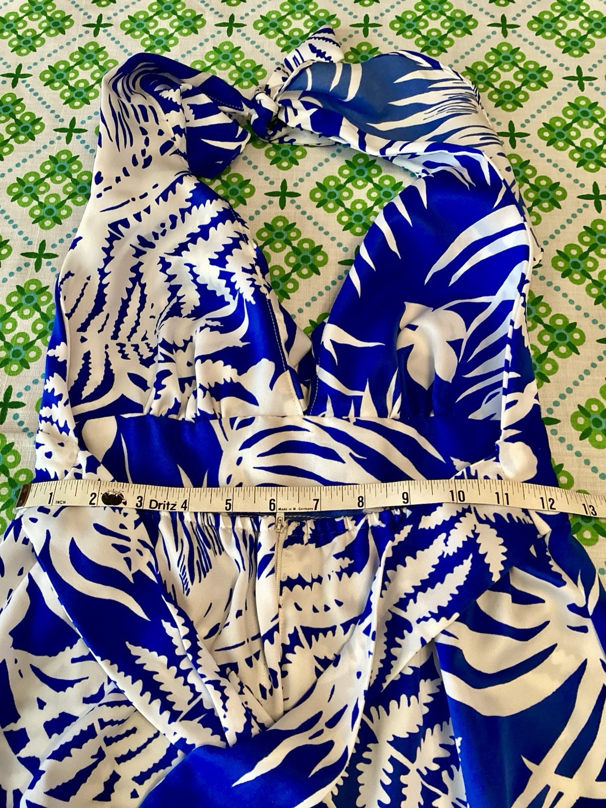 70s Pomare Ruffled Halter Top Hawaiian Maxi Dress – Vintage sz 8 –