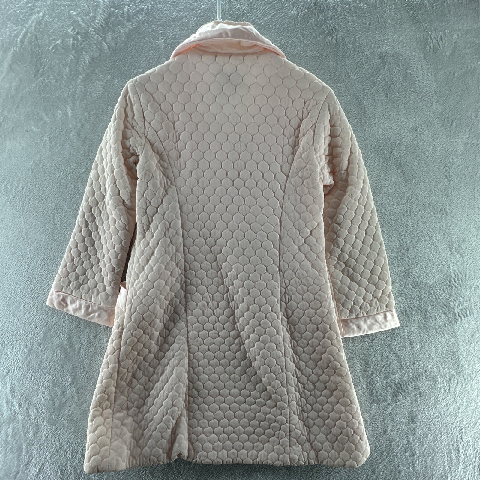 Vintage Gossard Artemis Jacket Housecoat Sz 10 Pink Quilted Button Down Bed Robe