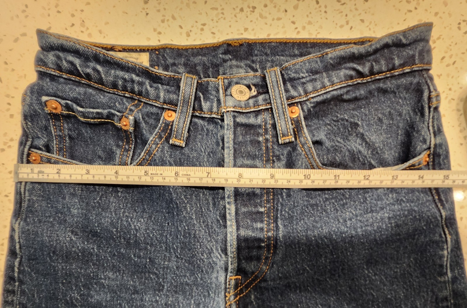 Vtg Style Big E Levi&rsquo;s 501 S Red Label Skinny Button Fly Embroidered SZ 26/28!