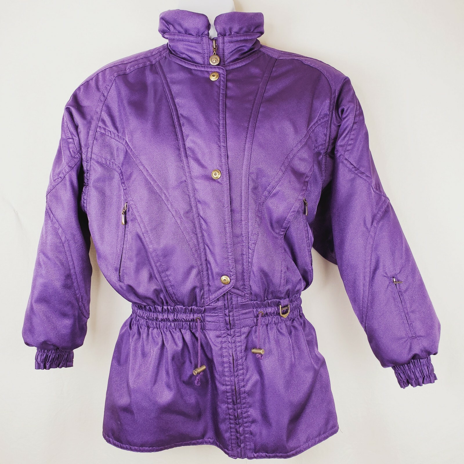 Vintage Ski Coat Large Purple Jacket Descente Oversized Retro Androgyny A-Framed