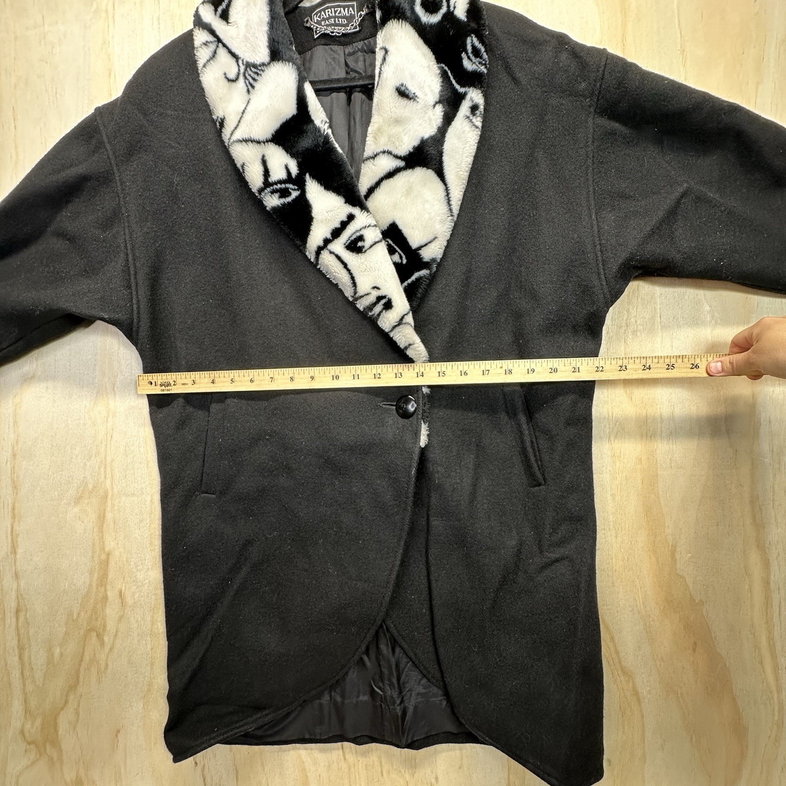 Vtg 90s Karizma East Ltd Wool Eclectic/Edgy/goth/Alt/Wool Coat Sz 8