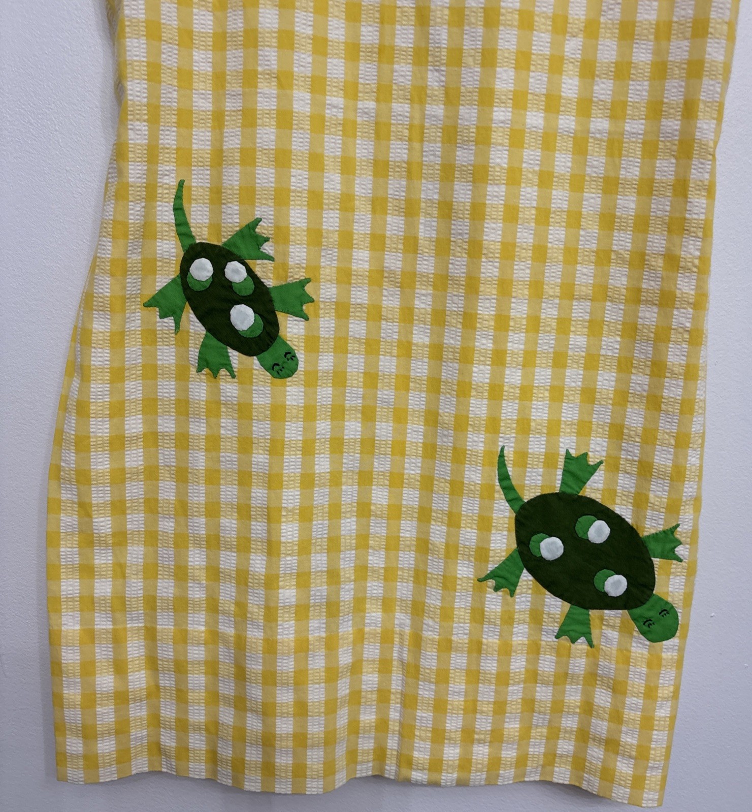 Vintage Gingham 60’s Sunbeam Boho Mini Dress Turtle Child Classic Preppy