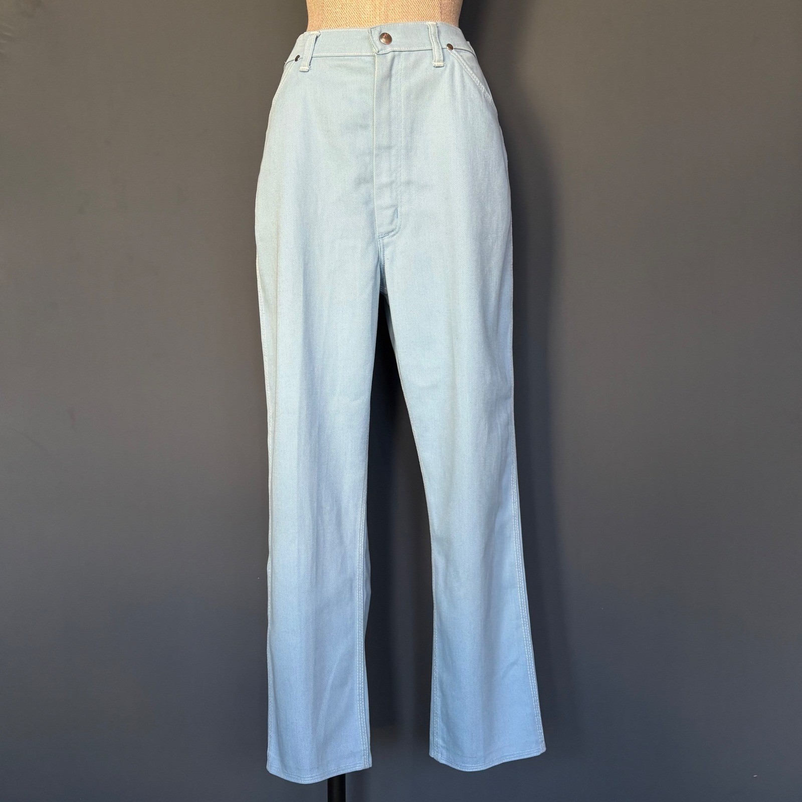 Vintage Wrangler Misses Jeans | Prentice Zip | Size 18 | Wide Leg 1970s 1960s