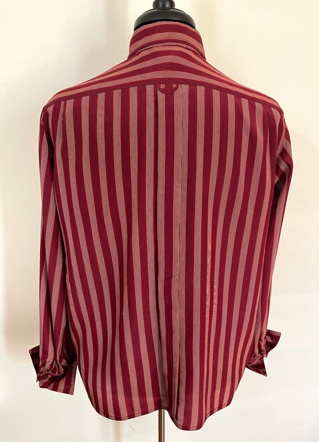 Authentic Vintage 1970s Chanel Striped Silk Blouse Size 40 YY221