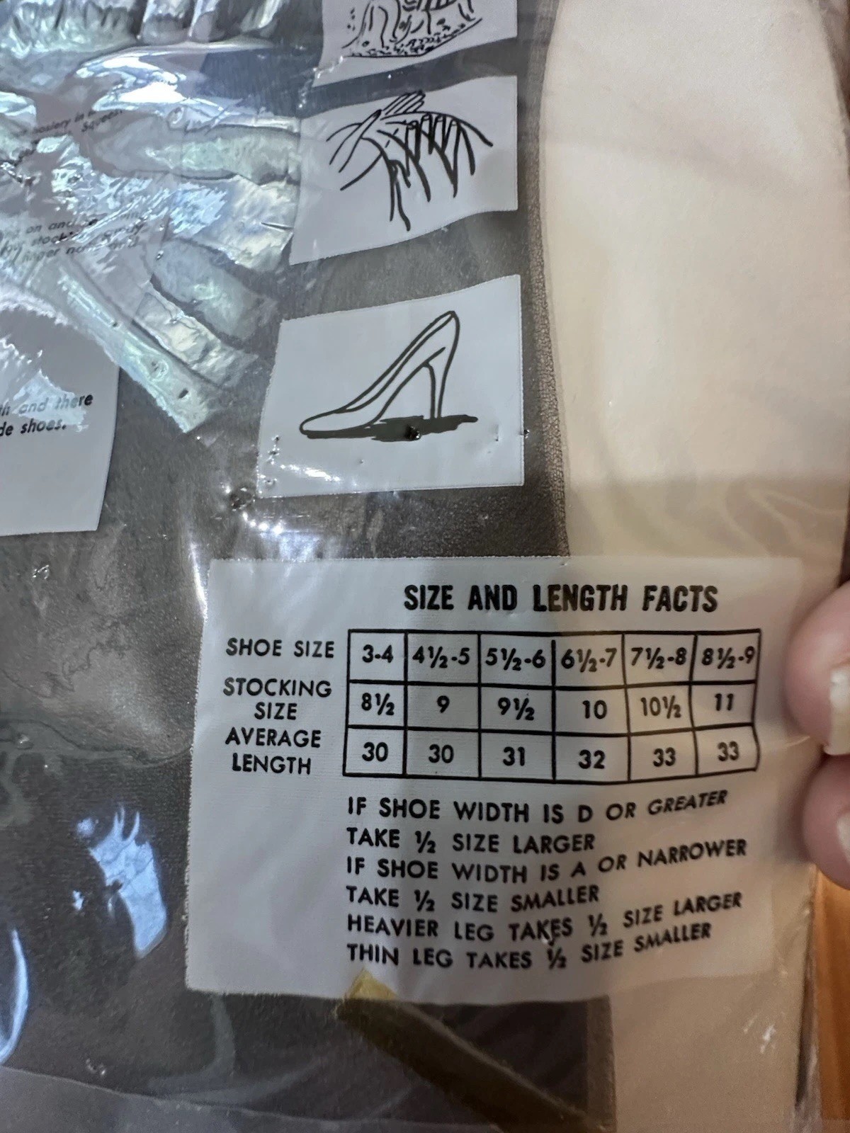 Forever Beautiful Hosiery Off Black Stockings Sz 9.5 400 Needle 15 Denier Nylon