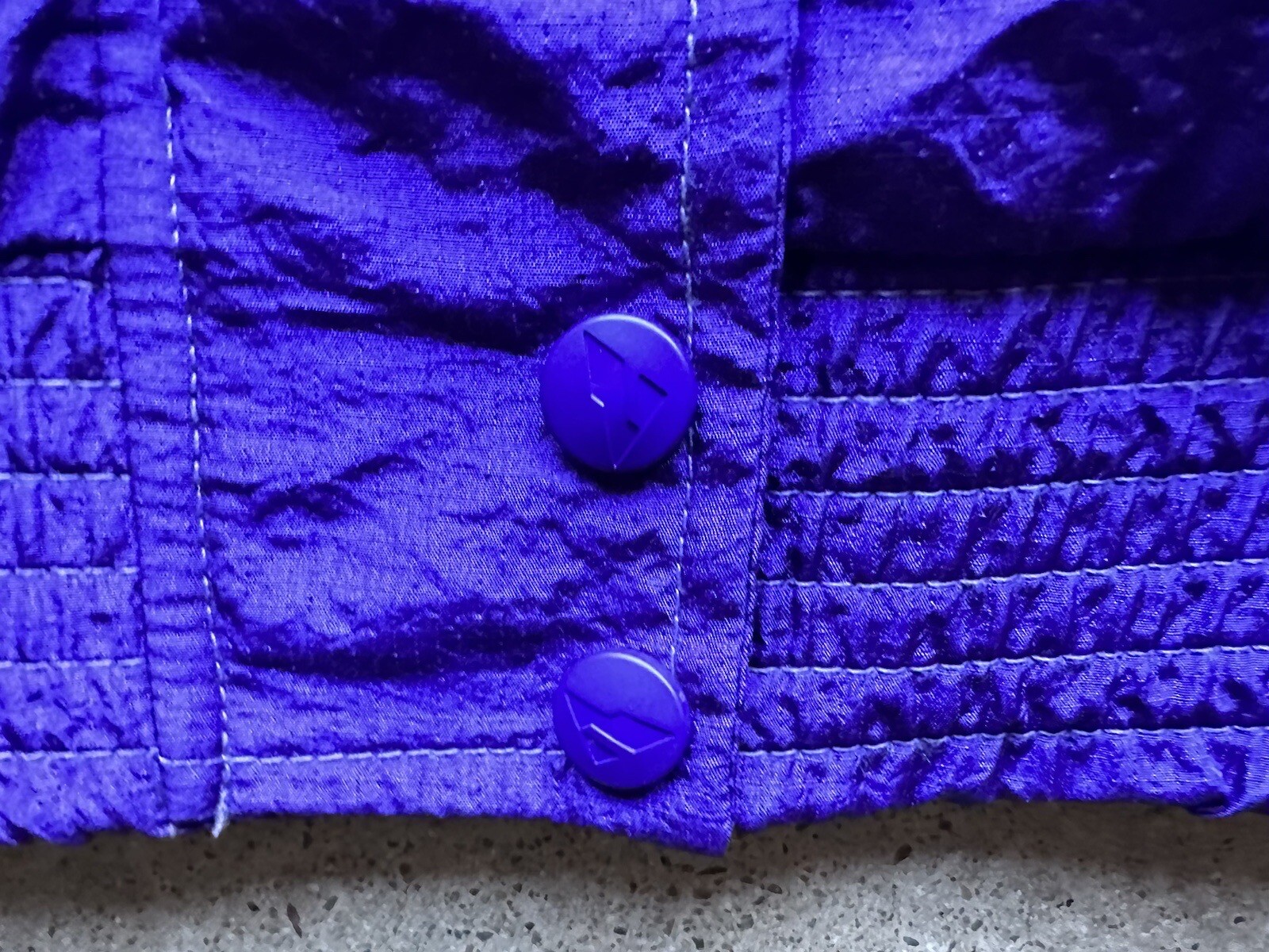 Vintage Serac Thinsulate Lined Neon Purple Color Block Nylon Ski Jacket Size 8