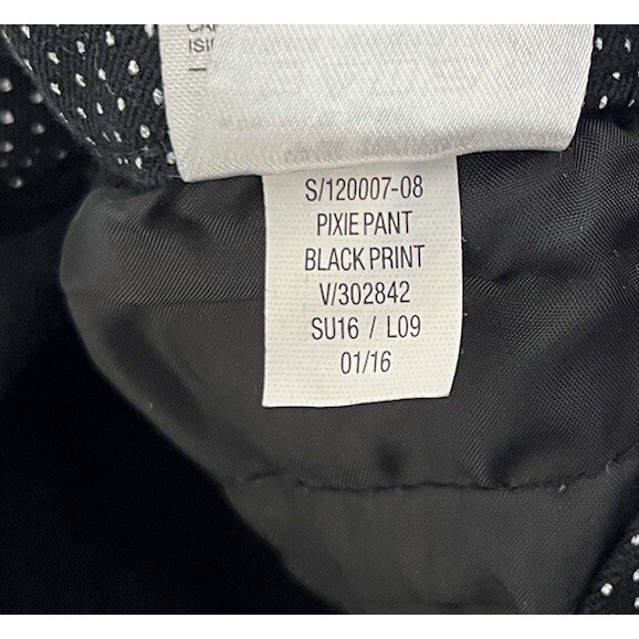 Old Navy Pixie Ankle Pants Womens Size 2 Black Polka Dot Stretch Pockets